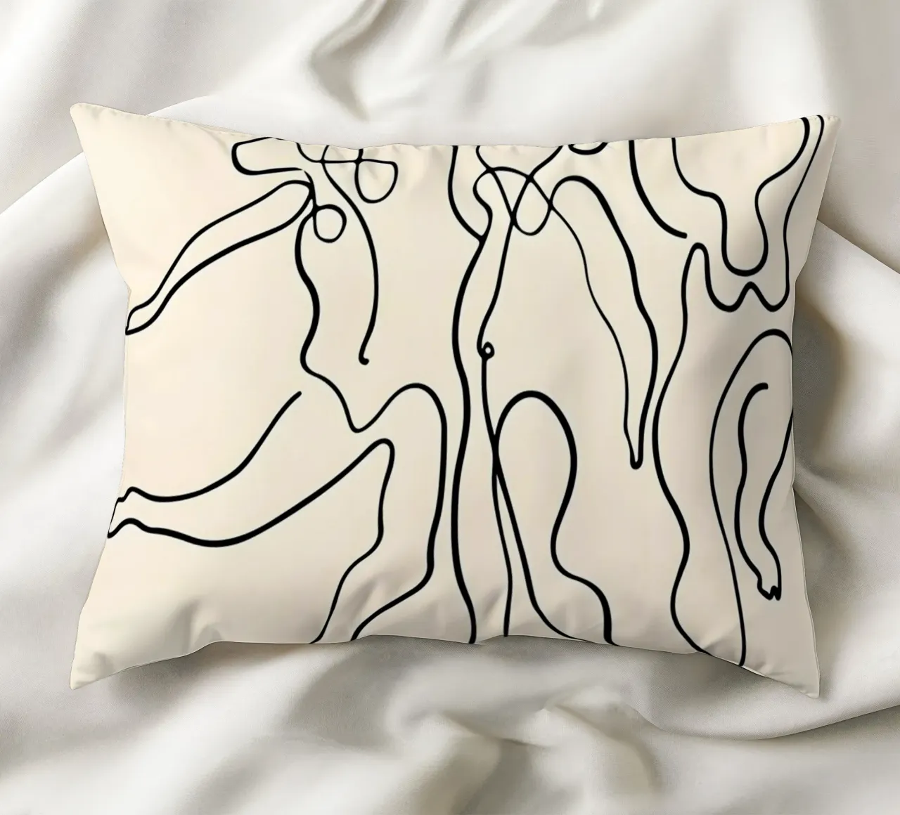 Poster espositivo Picasso Dancers Minimalist Line Art cuscino da homdeco