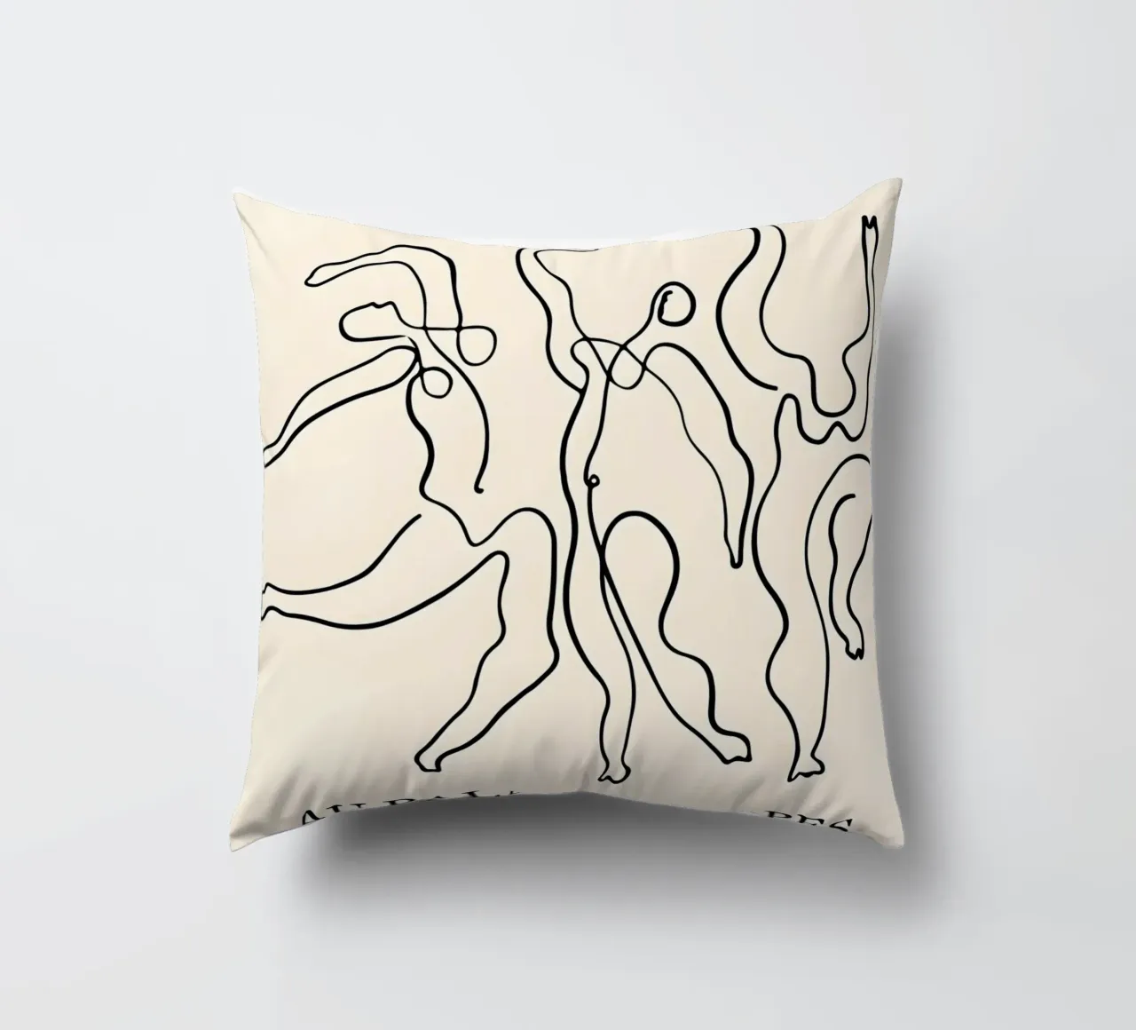 Poster espositivo Picasso Dancers Minimalist Line Art cuscino da homdeco