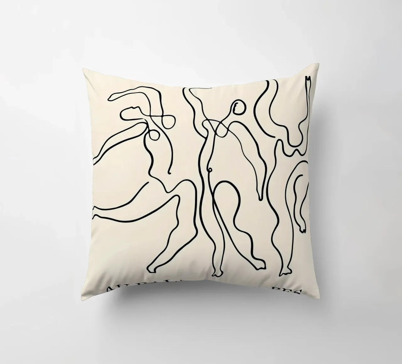 Poster espositivo Picasso Dancers Minimalist Line Art cuscino da homdeco