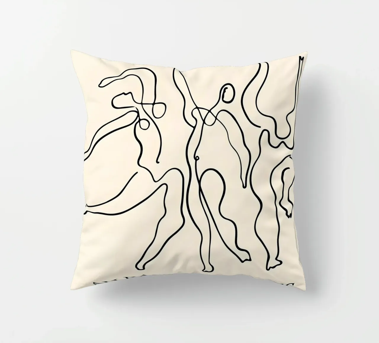 Poster espositivo Picasso Dancers Minimalist Line Art cuscino da homdeco