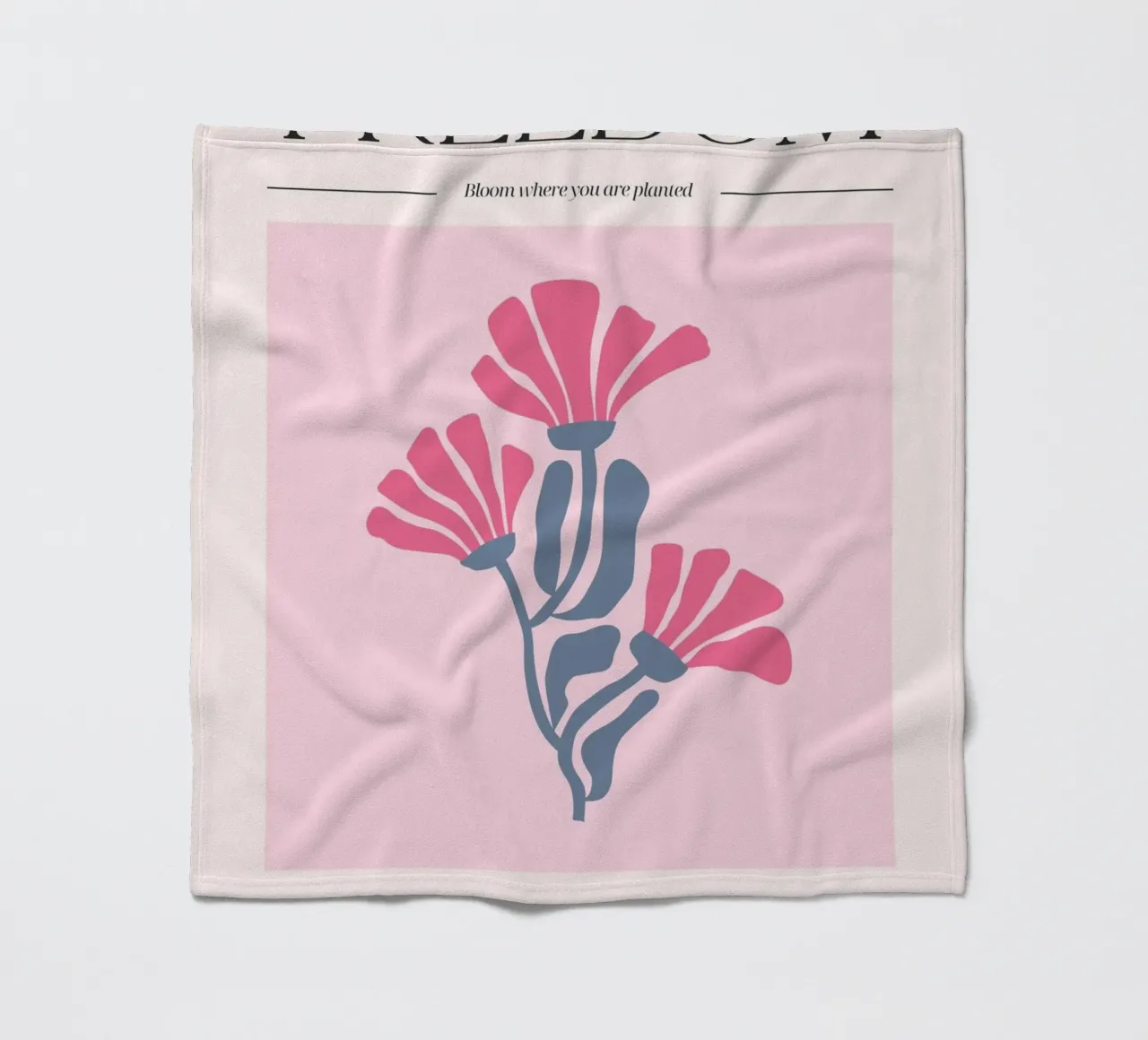 Poster floreale "Freedom" Bloom Where You Are Planted (Libertà) coperta in pile da homdeco