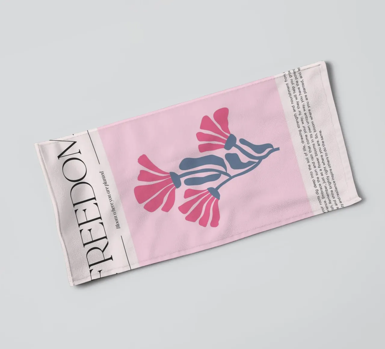 Poster floreale "Freedom" Bloom Where You Are Planted (Libertà) asciugamano da bagno da homdeco