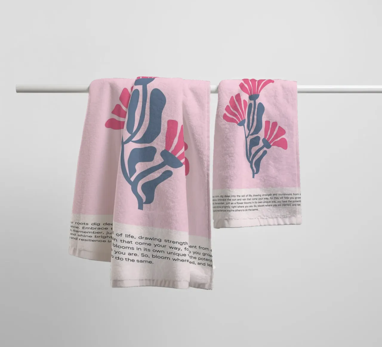Poster floreale "Freedom" Bloom Where You Are Planted (Libertà) asciugamano da bagno da homdeco