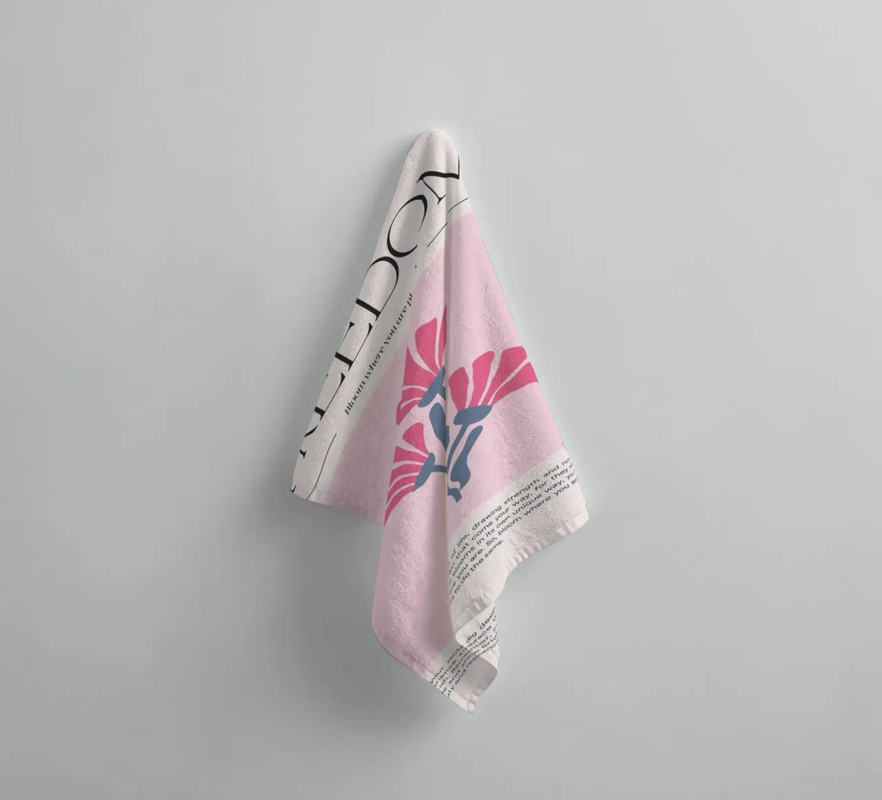 Poster floreale "Freedom" Bloom Where You Are Planted (Libertà) asciugamano da bagno da homdeco