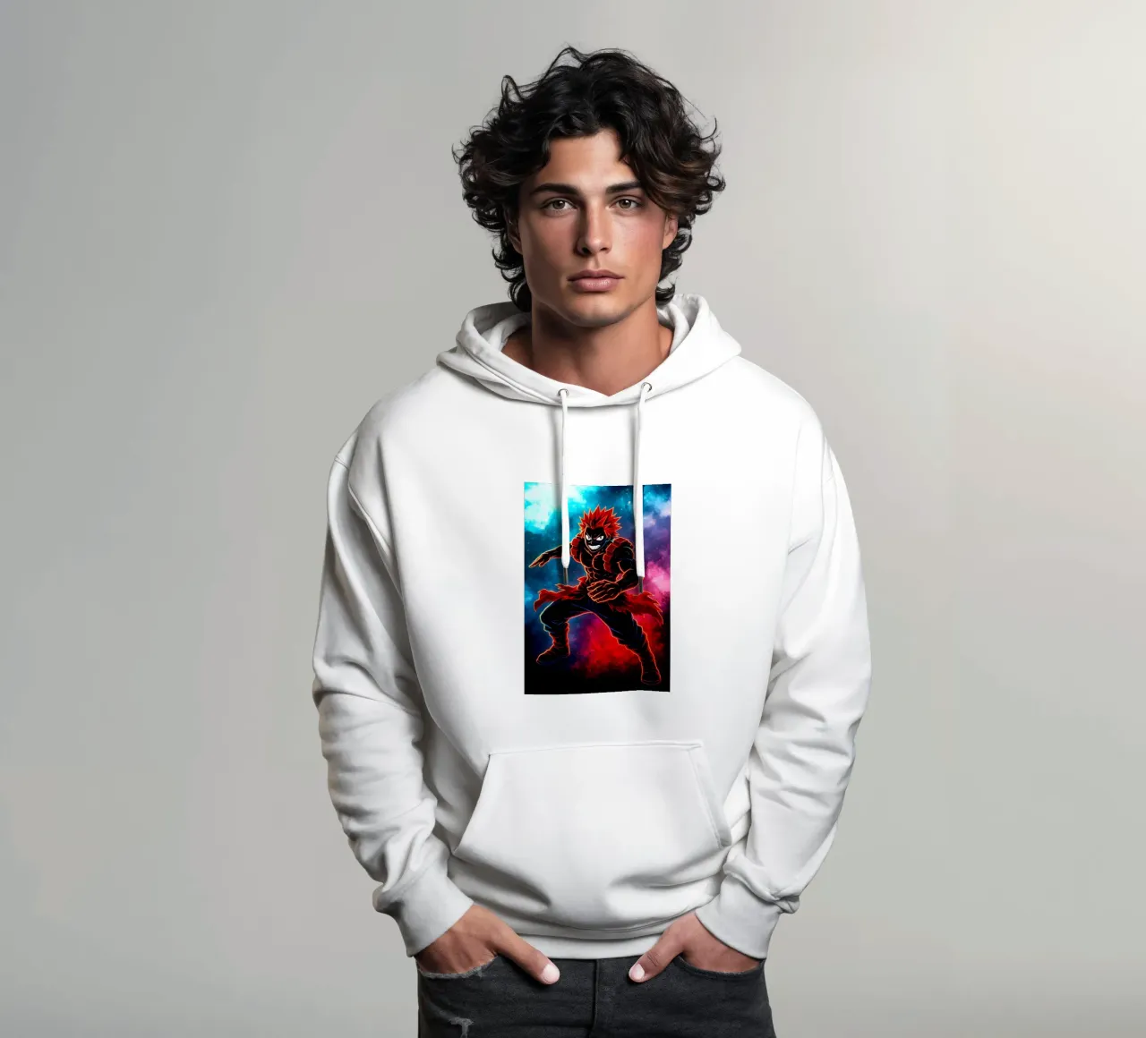 Soul Of my hero academia Kirishima Eijirou felpa con cappuccio da DGSoulheroes