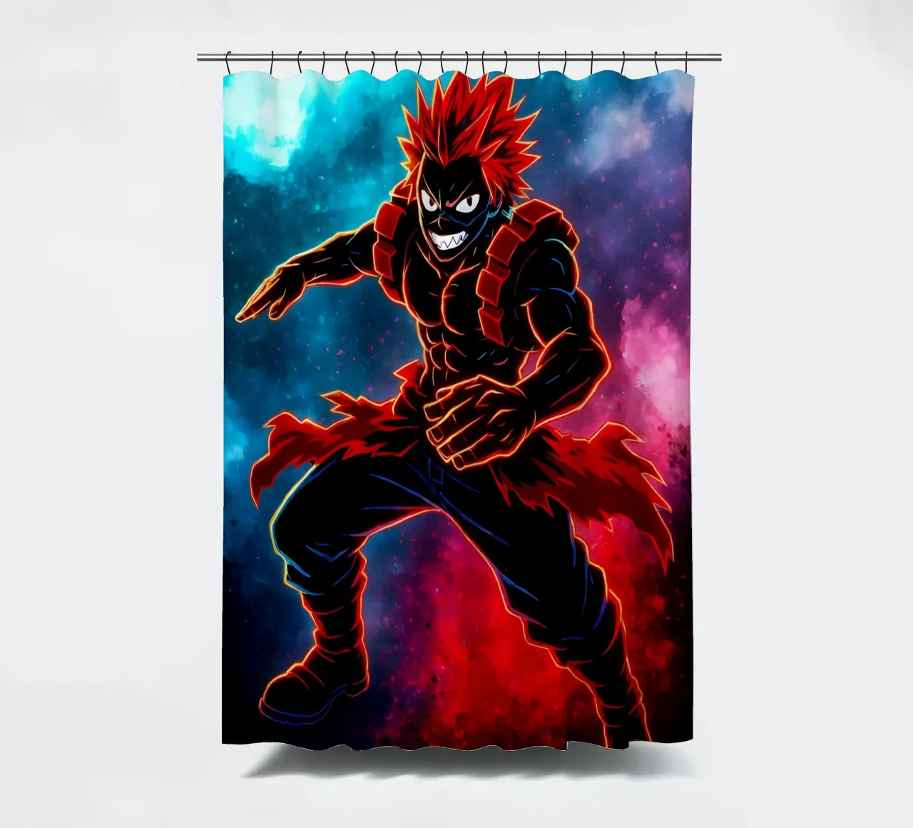 Soul Of my hero academia Kirishima Eijirou shower curtain by DGSoulheroes