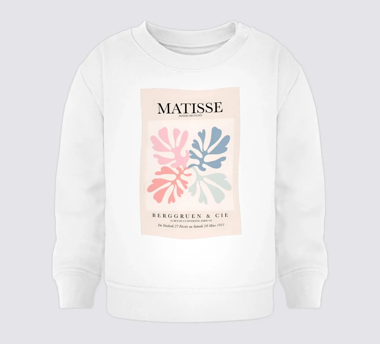 Poster con ritagli astratti di foglie di papiro di Matisse felpa neonato da homdeco