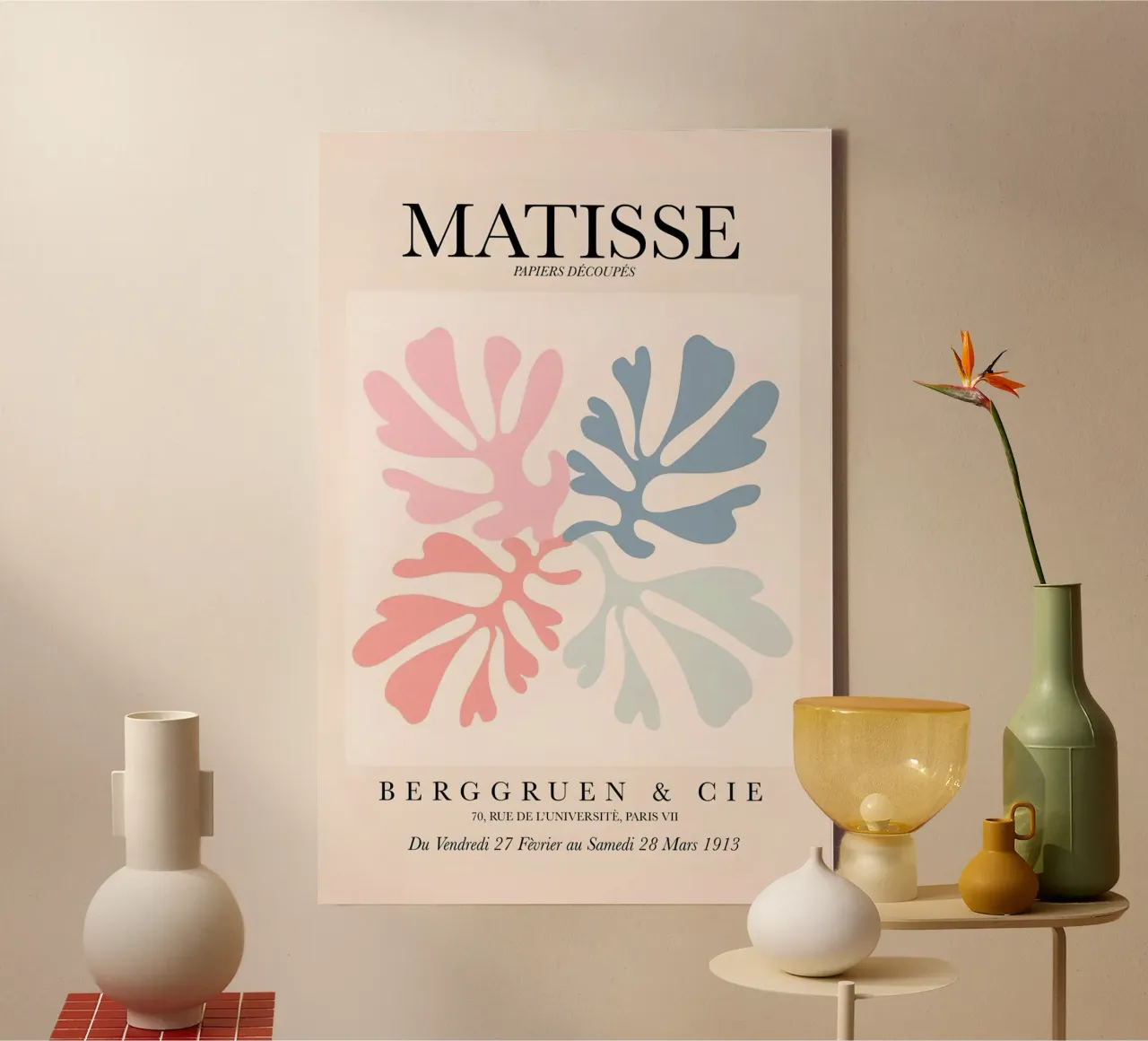 Matisse Papyrus Leaves Abstract Cut-Outs Poster canvas by homdeco