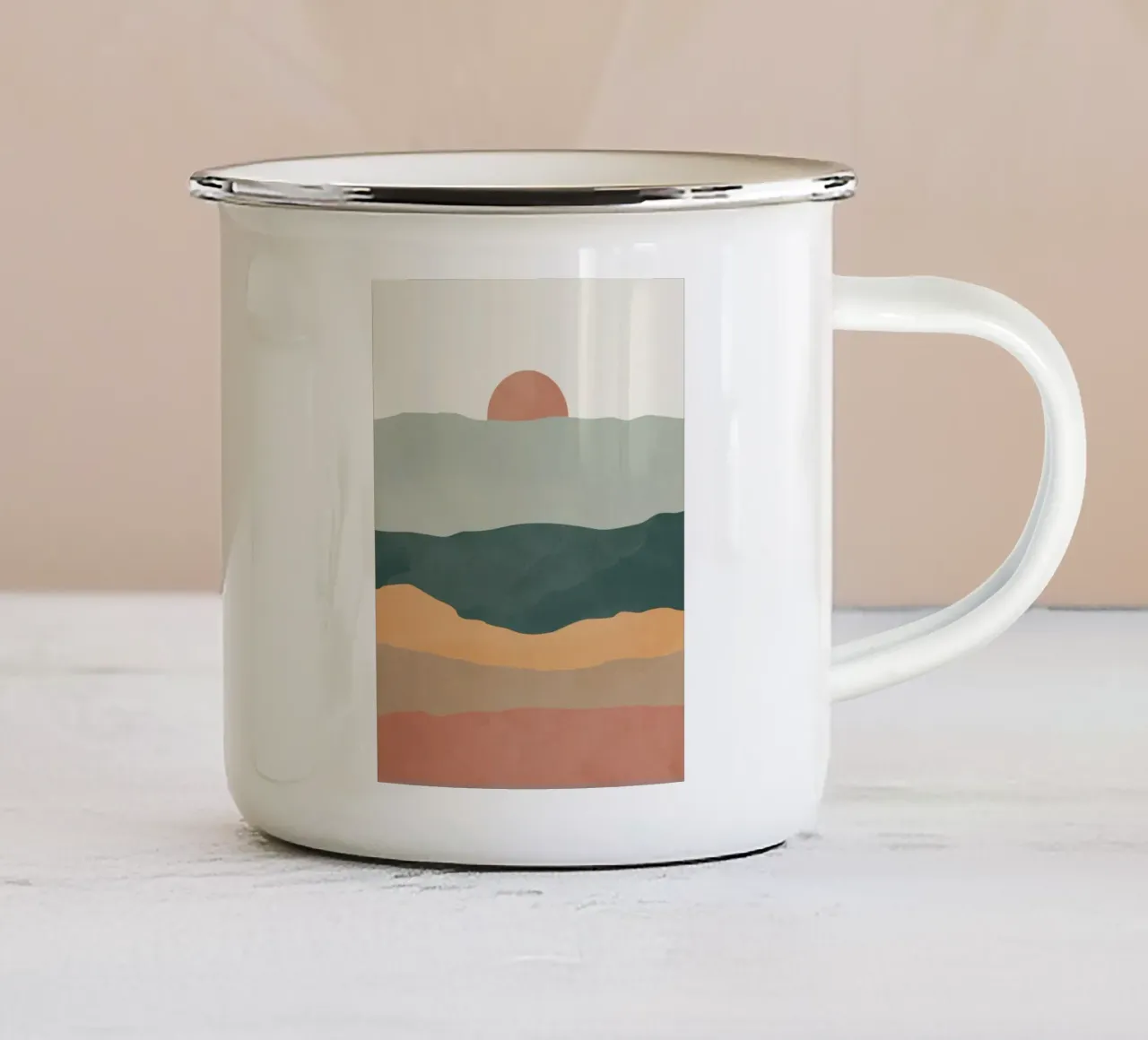 Paesaggio a strati tazza in smalto da LeaDArt