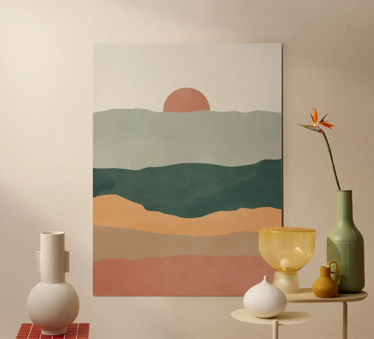 Paesaggio a strati poster con telaio in plastica da LeaDArt