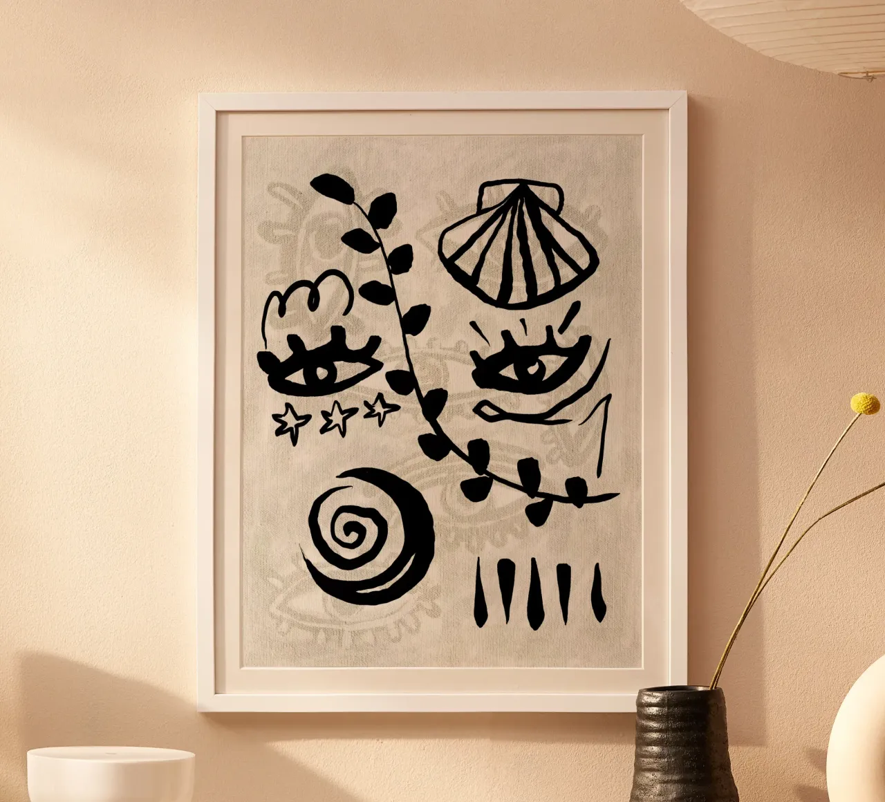SUMMER HUES poster con telaio in alluminio da Shatha Al Dafai