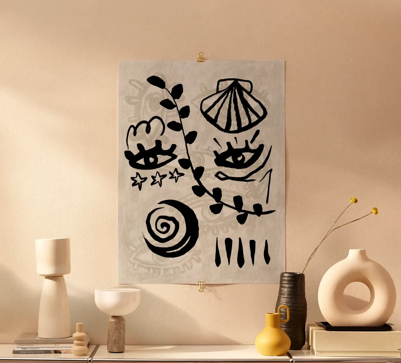 SUMMER HUES poster con telaio in alluminio da Shatha Al Dafai
