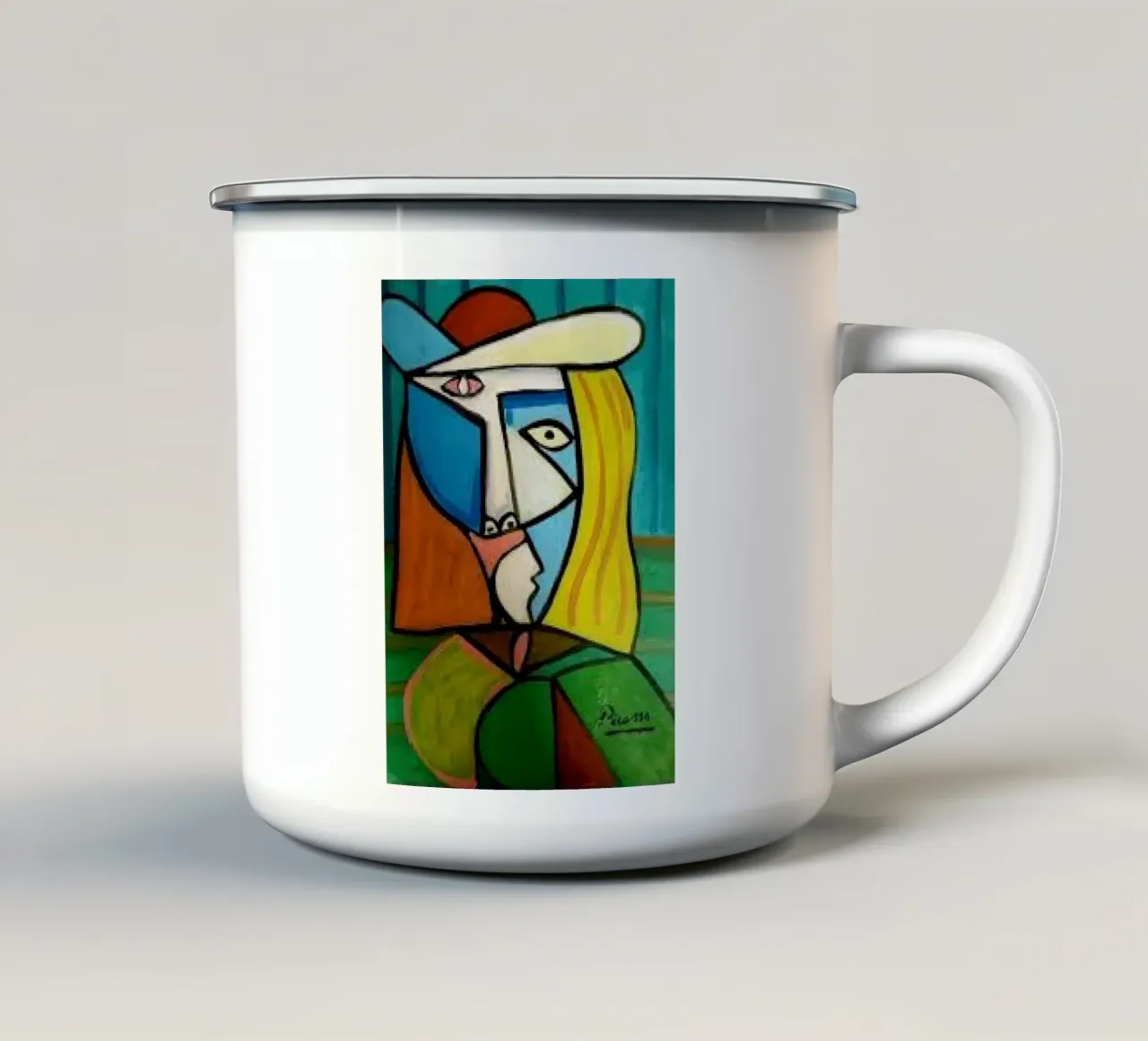Commemorating Works of Art enamel mug by Susanprint