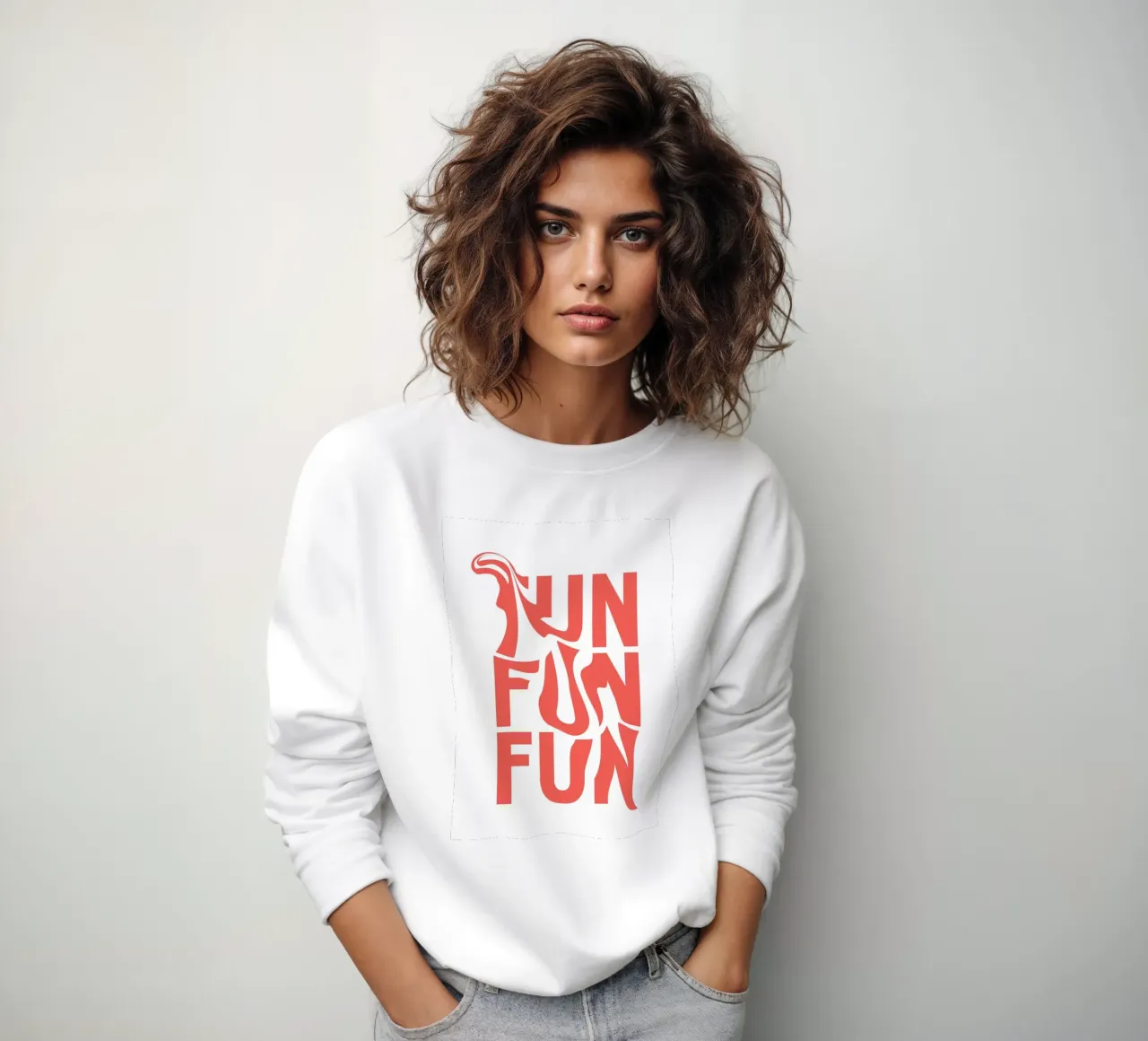 Poster pop art in grassetto tipografico Fun Fun Fun Fun felpa da homdeco