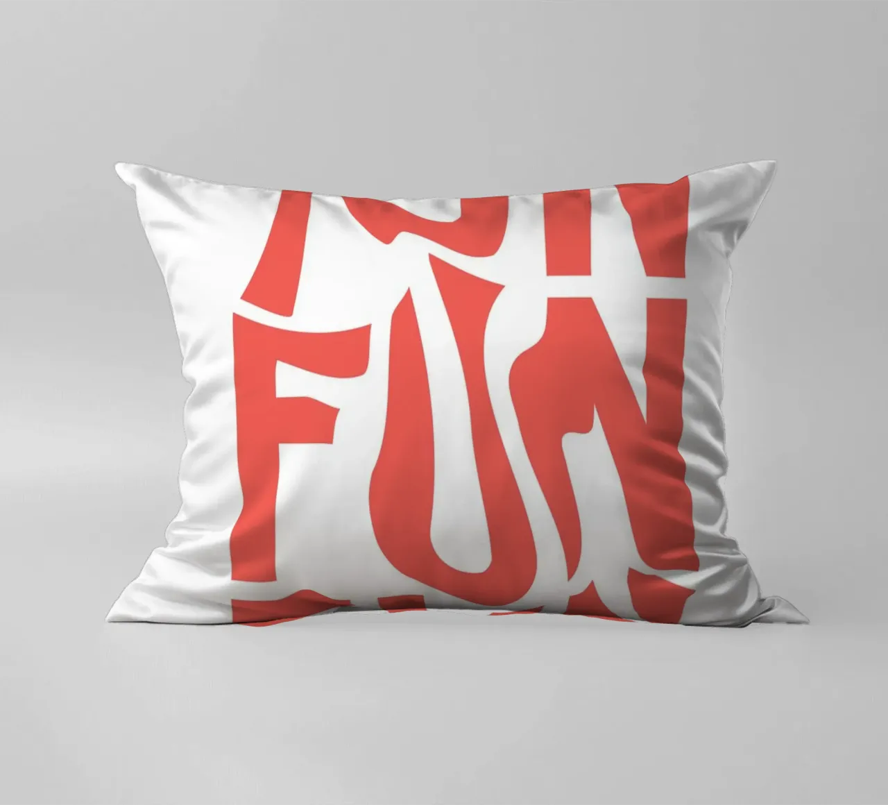 Poster pop art in grassetto tipografico Fun Fun Fun Fun cuscino da homdeco