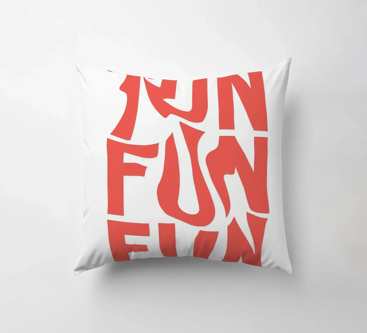 Poster pop art in grassetto tipografico Fun Fun Fun Fun cuscino da homdeco