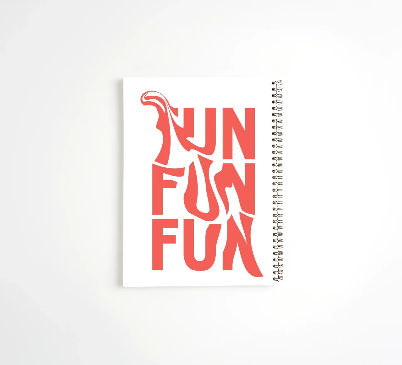 Poster pop art in grassetto tipografico Fun Fun Fun Fun diario ad anelli da homdeco