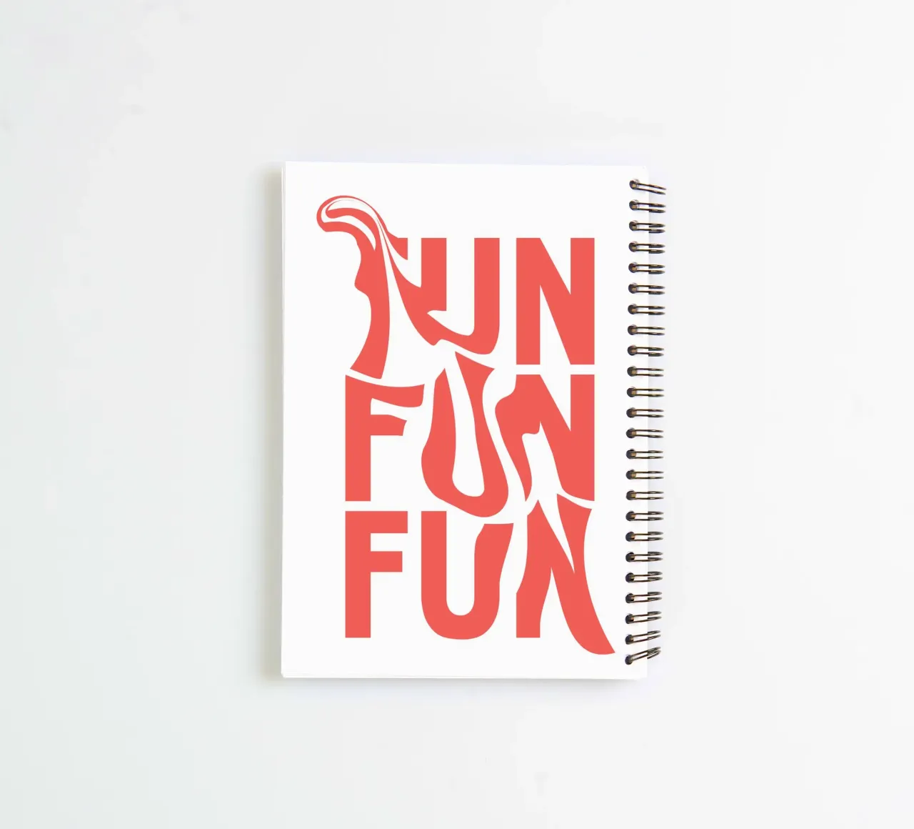 Poster pop art in grassetto tipografico Fun Fun Fun Fun diario ad anelli da homdeco