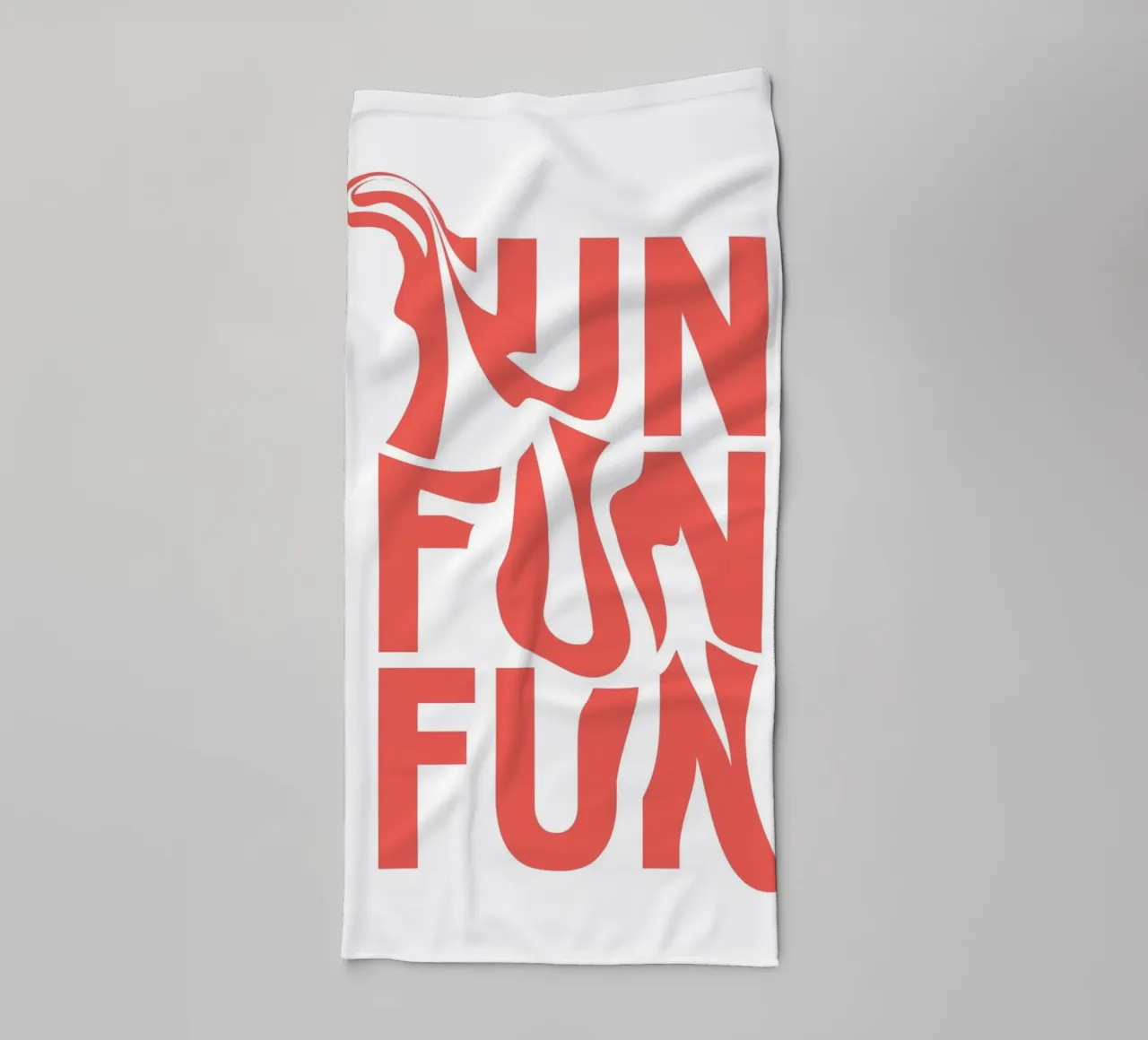 Poster pop art in grassetto tipografico Fun Fun Fun Fun asciugamano da bagno da homdeco