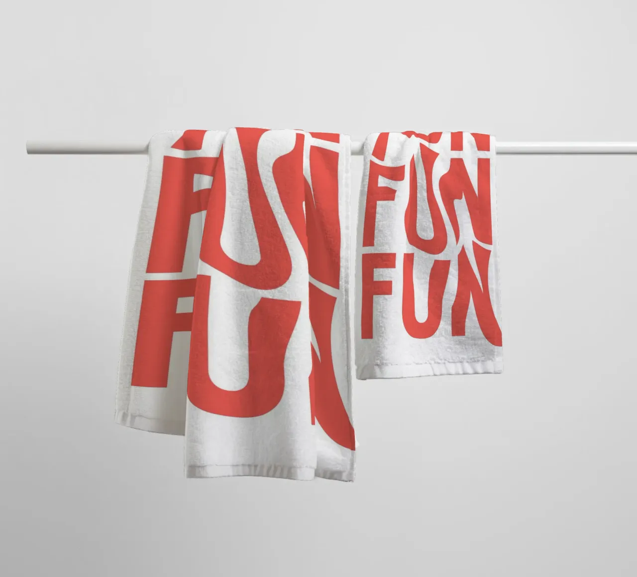 Poster pop art in grassetto tipografico Fun Fun Fun Fun asciugamano da bagno da homdeco