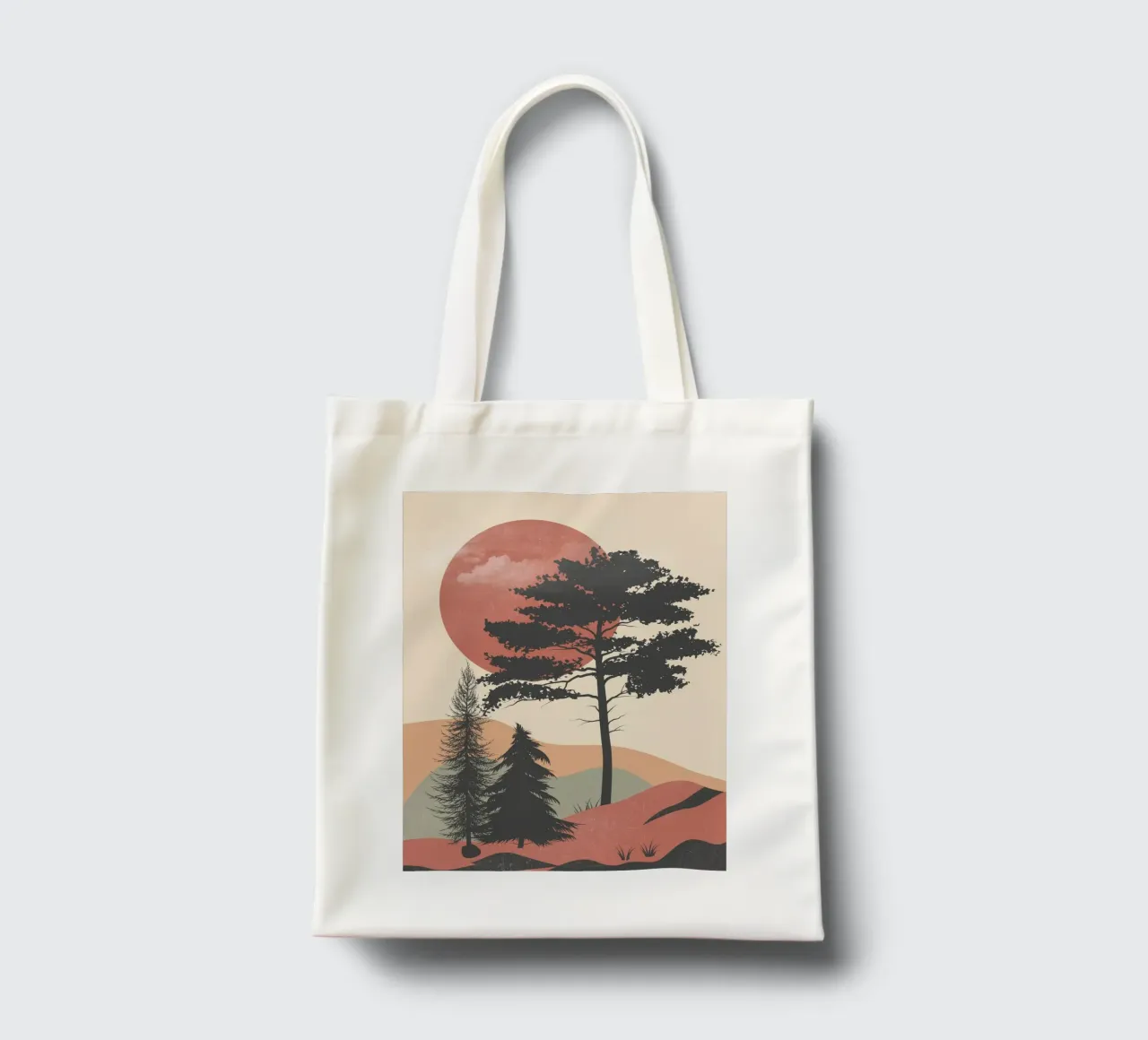 Sole rosso nascente borsa in juta da LeaDArt