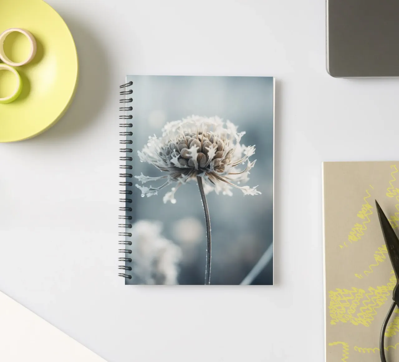 Frozen Flower No 5 spiral notebook by treechild