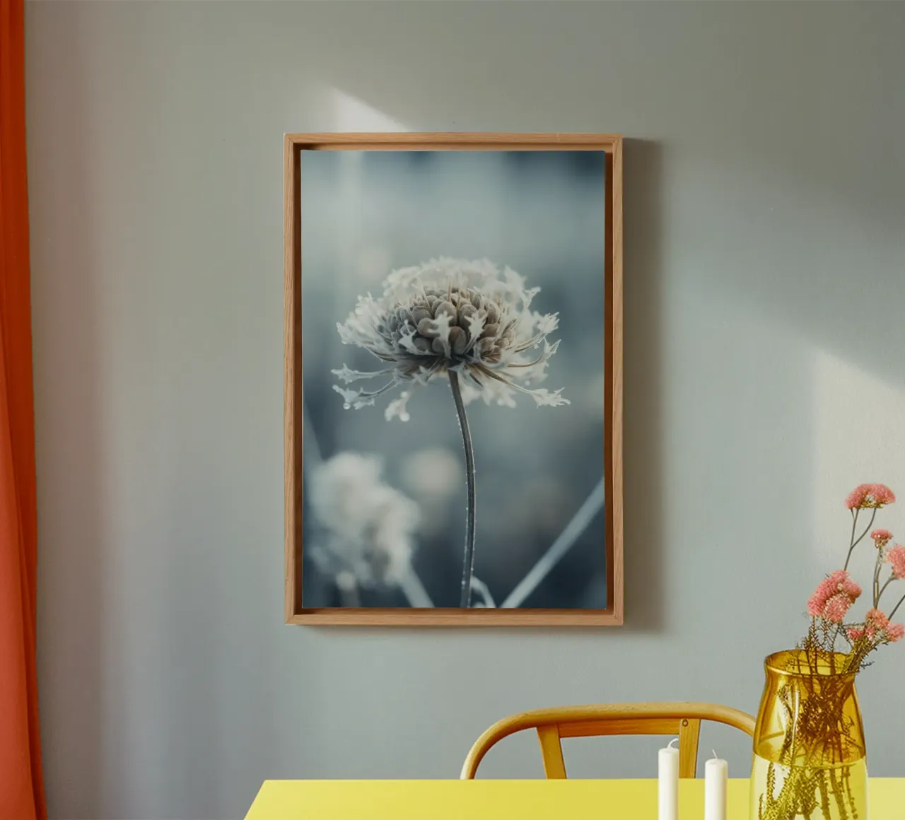 Frozen Flower No 5 tela con Cornice a cassetta da treechild