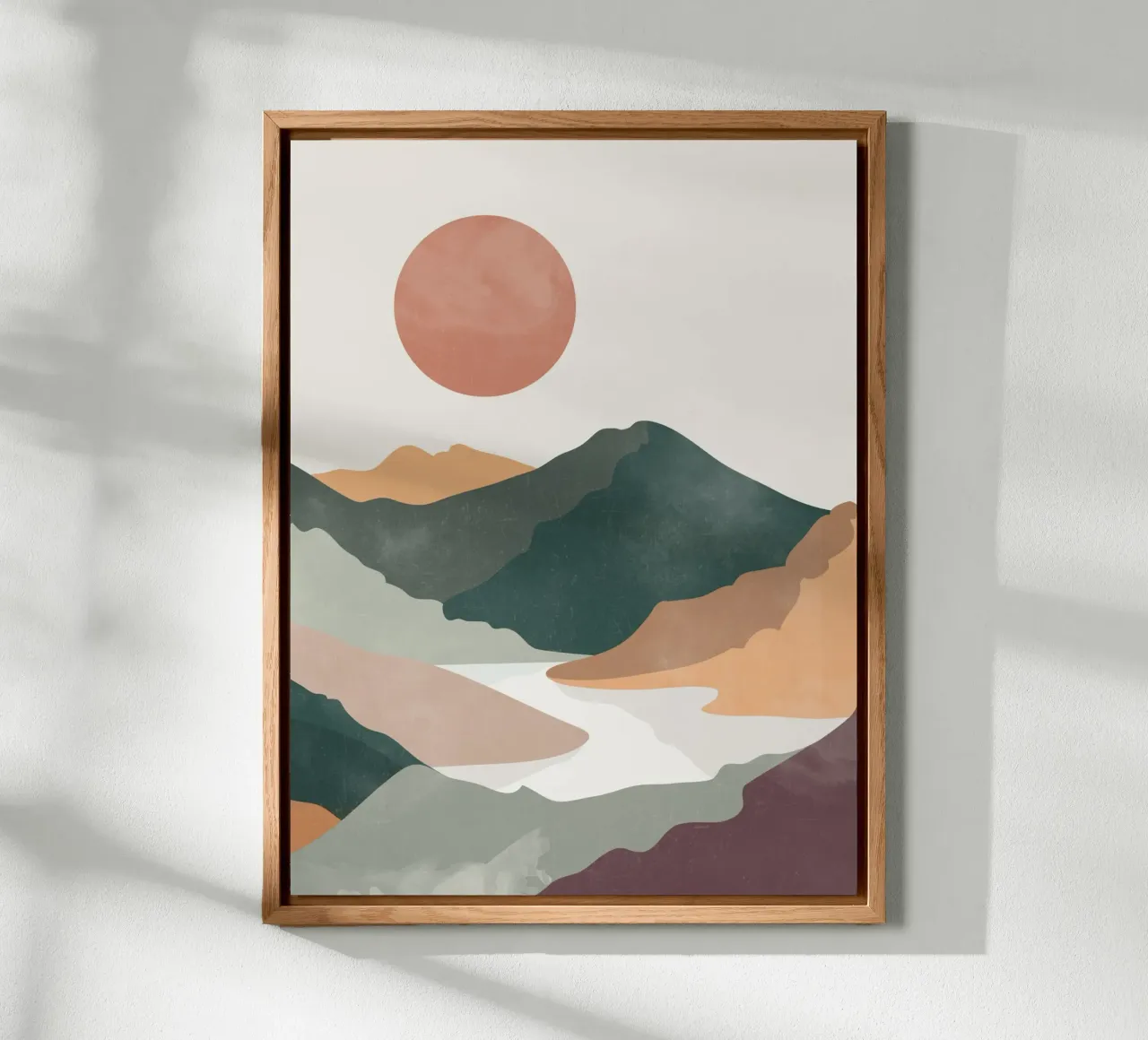 Il sole sulla valle alluminio dibond da LeaDArt