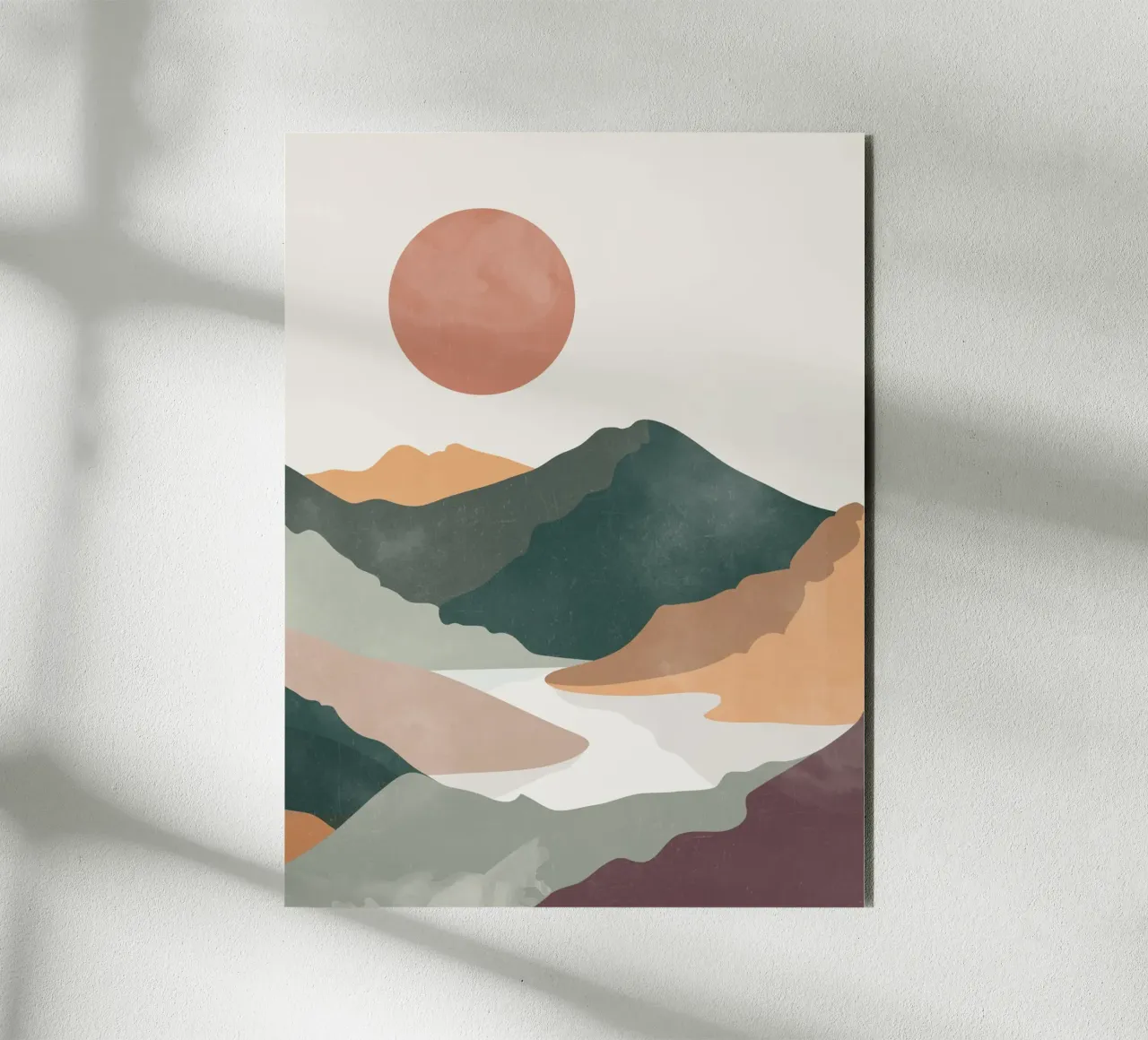 Il sole sulla valle alluminio dibond da LeaDArt