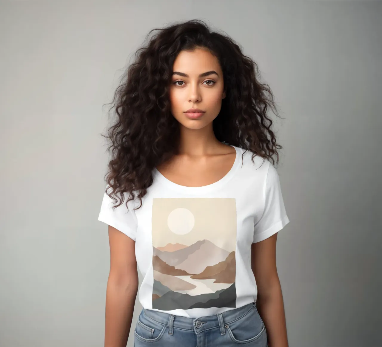 Vista suave al río camiseta de mujer de LeaDArt