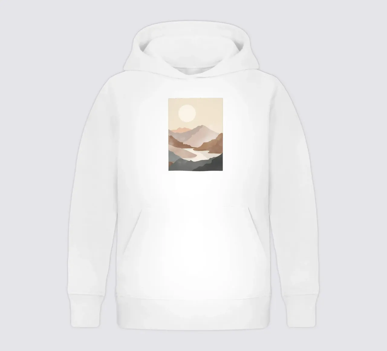 Vista morbida sul fiume felpa bambino con cappuccio da LeaDArt