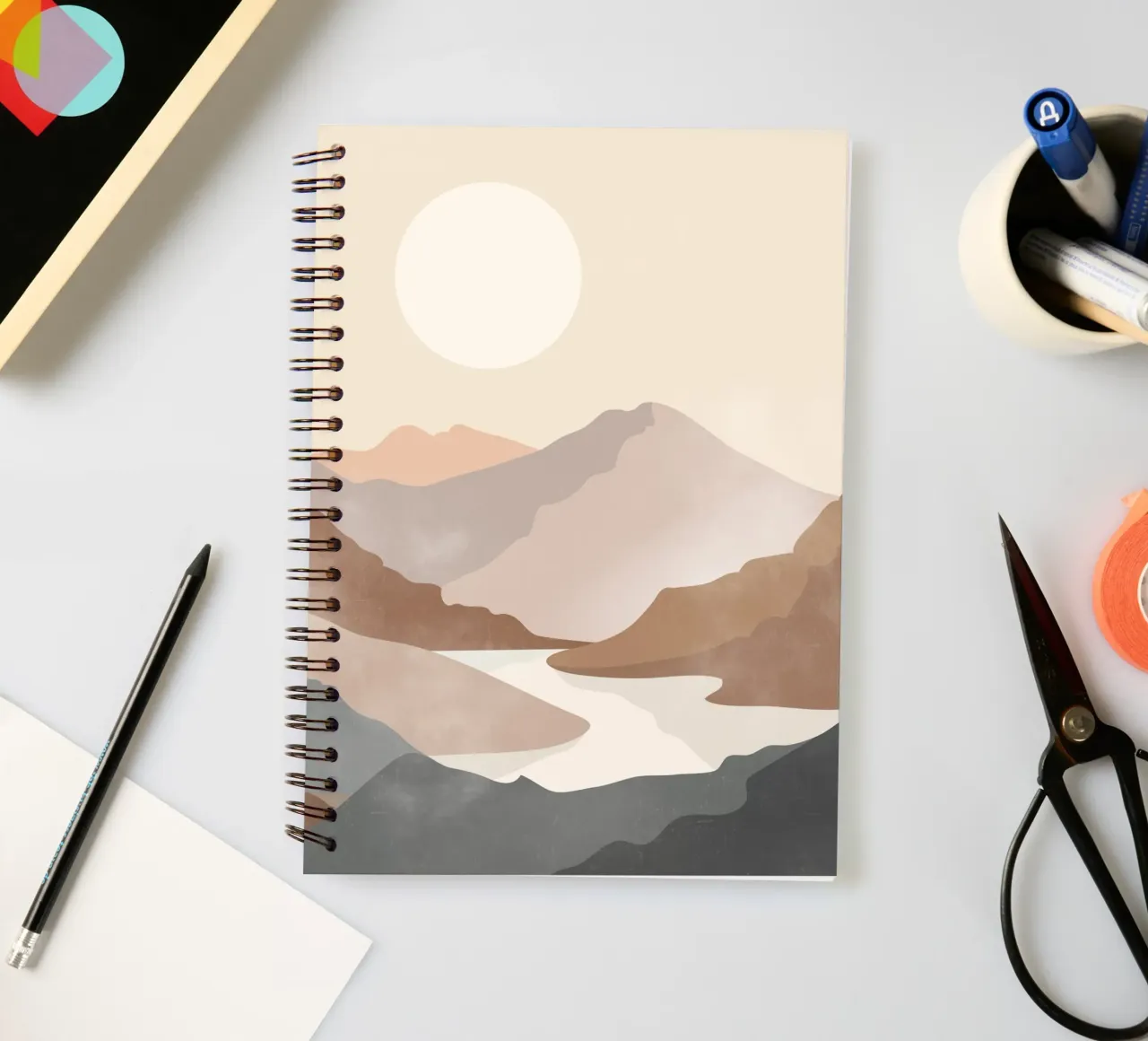 Soft River View spiral notebook by LeaDArt