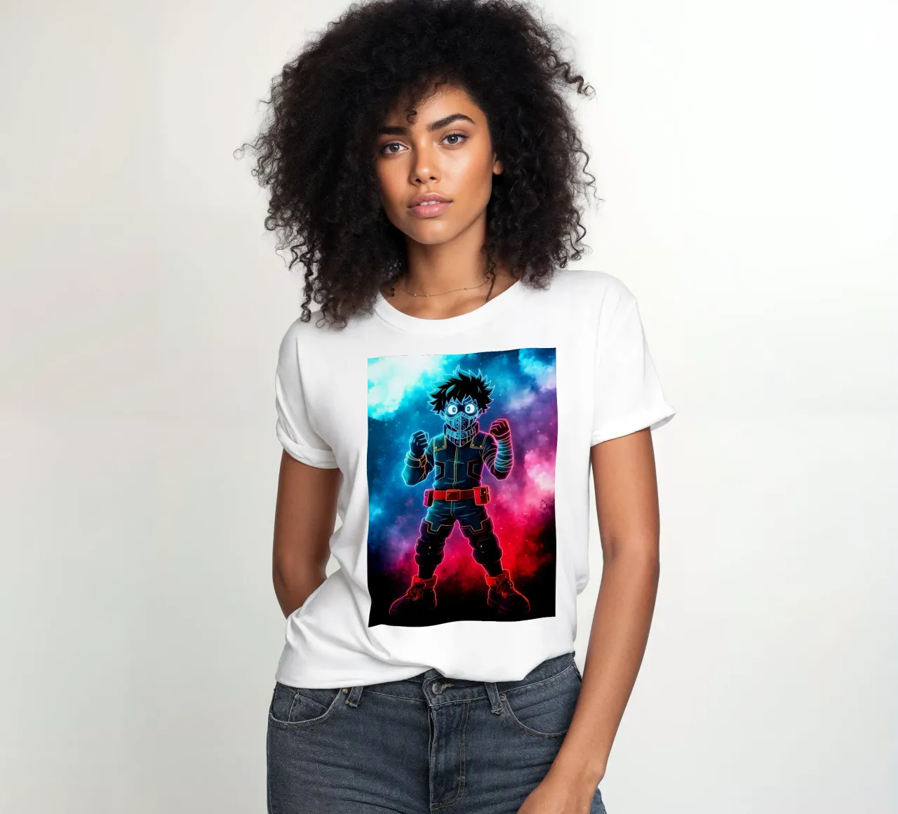 Soul Of my hero academia Midoriya Izuku women's fitted t-shirt by DGSoulheroes