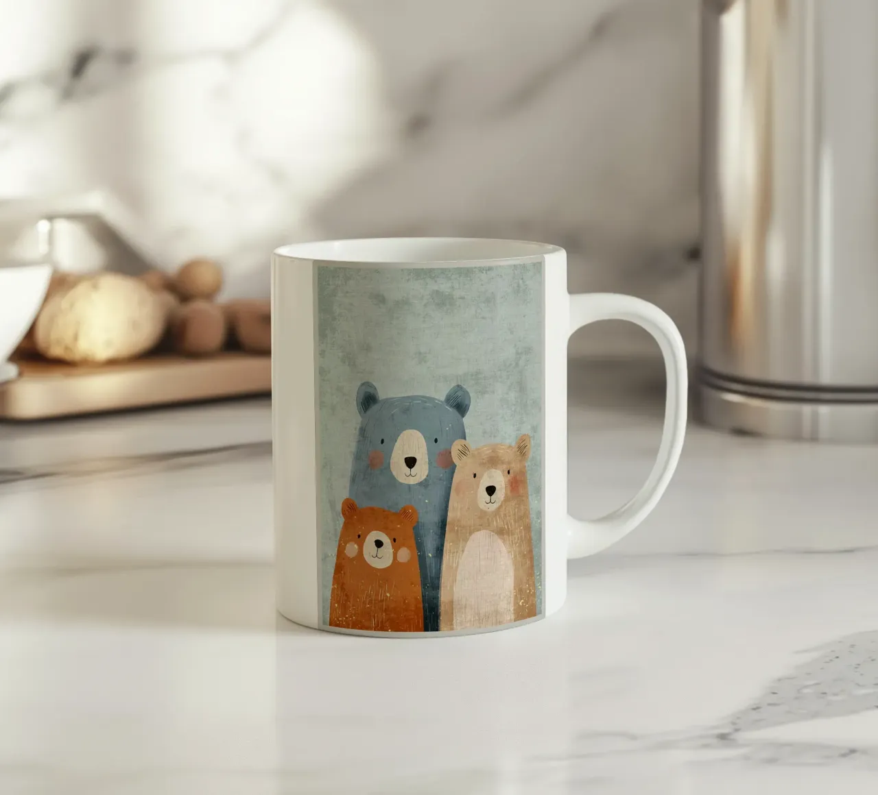 Tre simpatici orsi tazza in ceramica da Shawna Studio