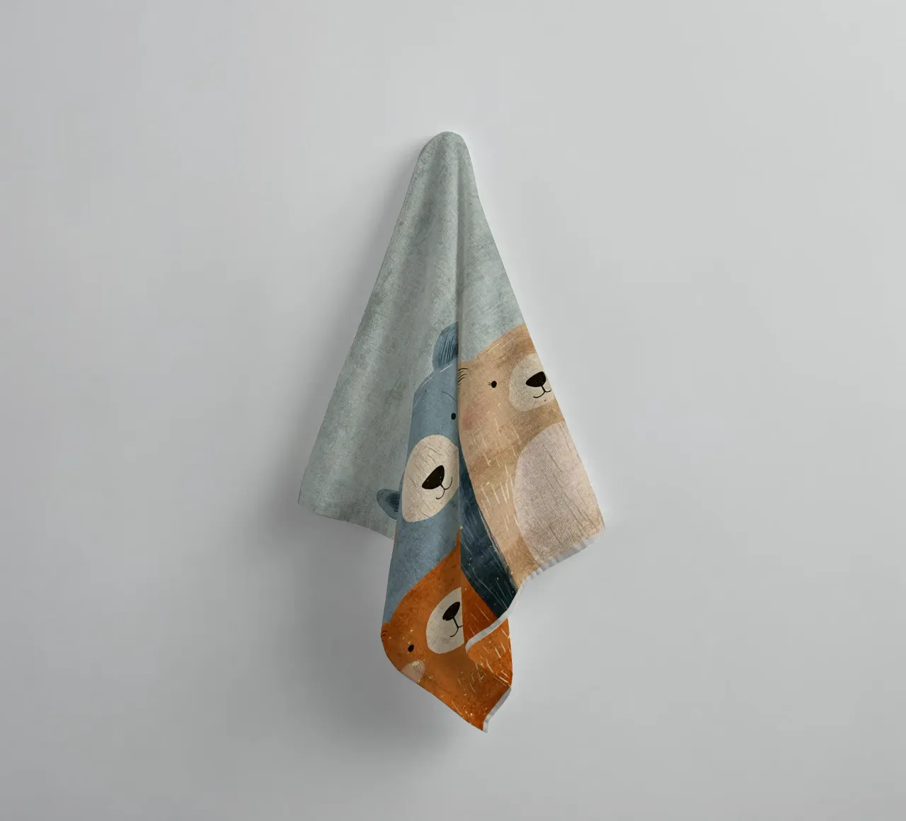 Tre simpatici orsi asciugamano da bagno da Shawna Studio