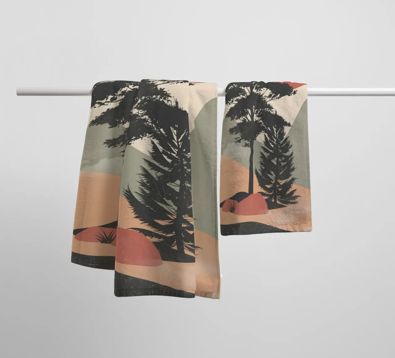 Sun Behind the Branches towel by LeaDArt