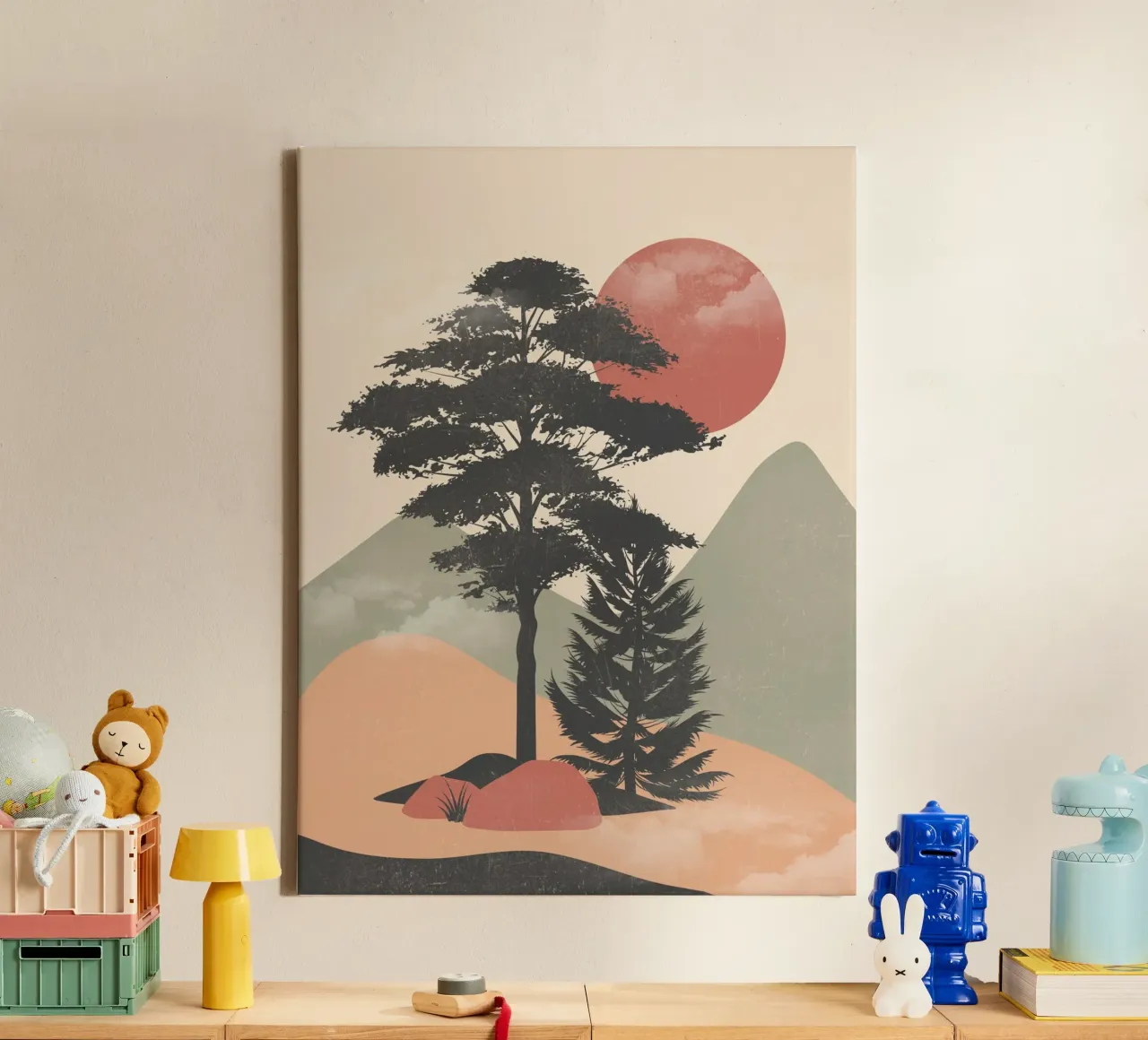 Sun Behind the Branches canvas with Floater frame by LeaDArt