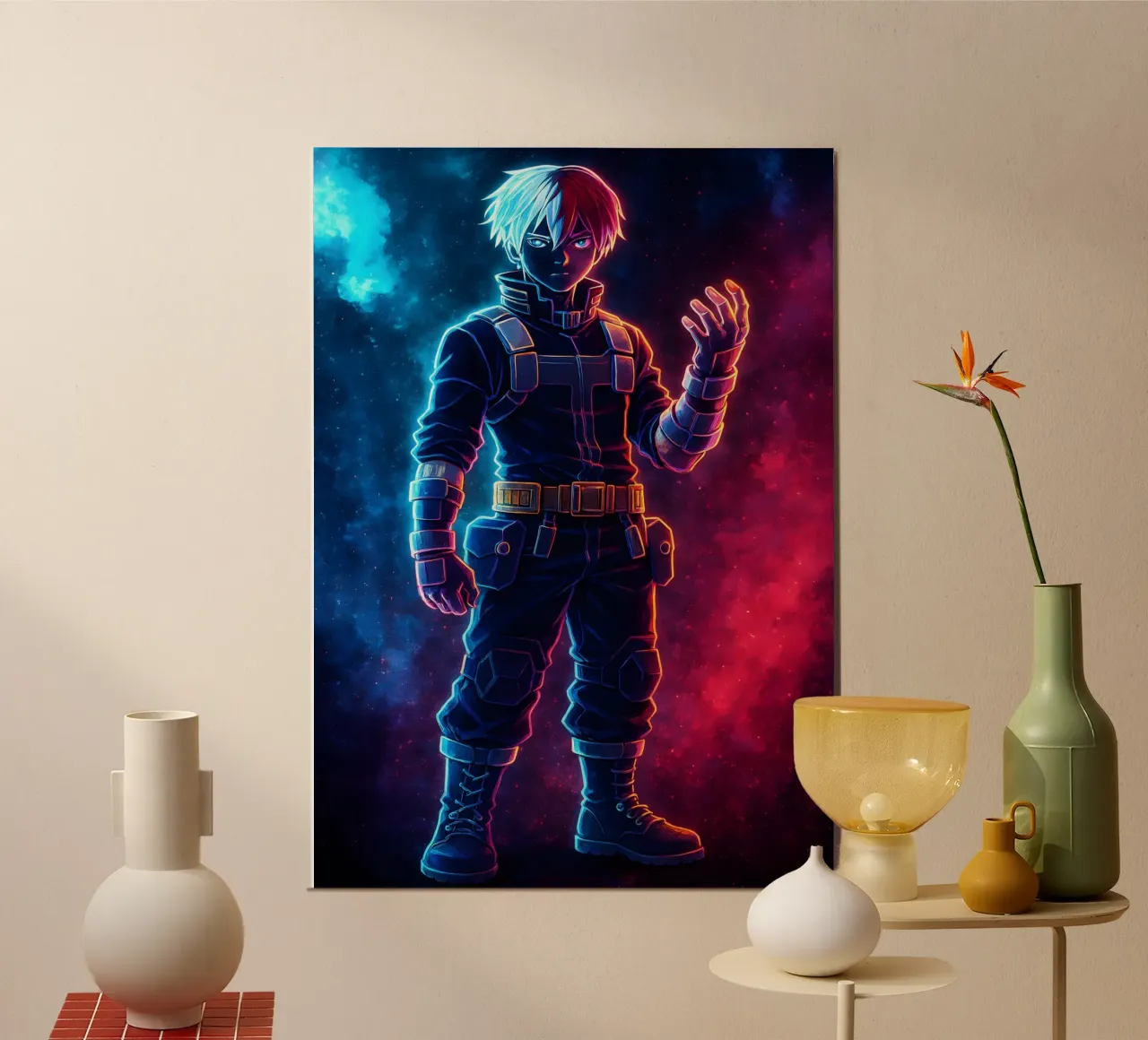 Soul Of my hero academia Todoroki Shouto alluminio dibond da DGSoulheroes