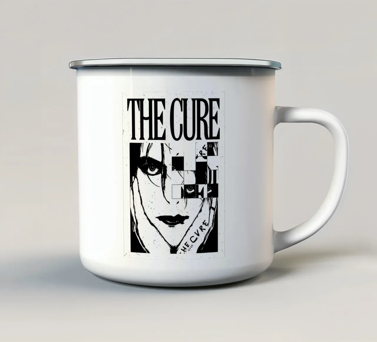 Robert Smith la cura tazza in smalto da music soul