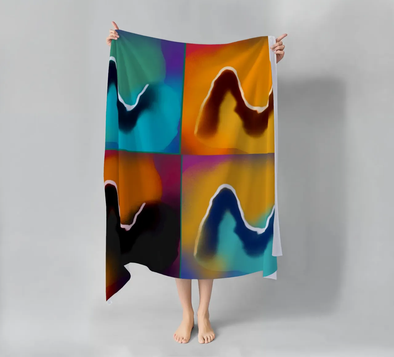 Treble pairing beach towel by Little Dean