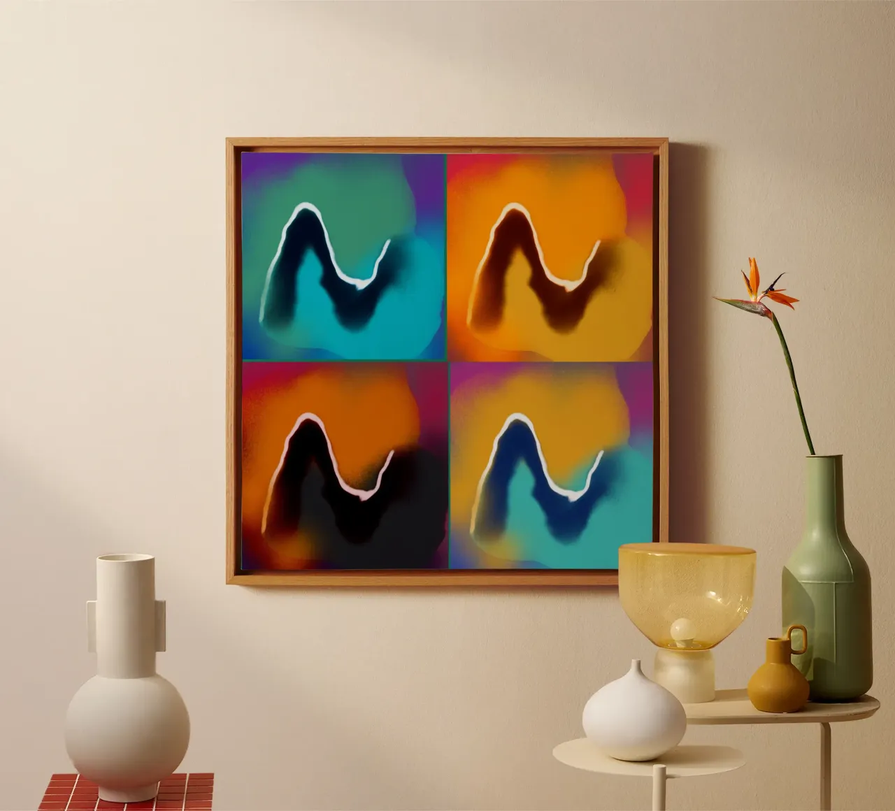 Treble pairing canvas with Floater frame by Little Dean
