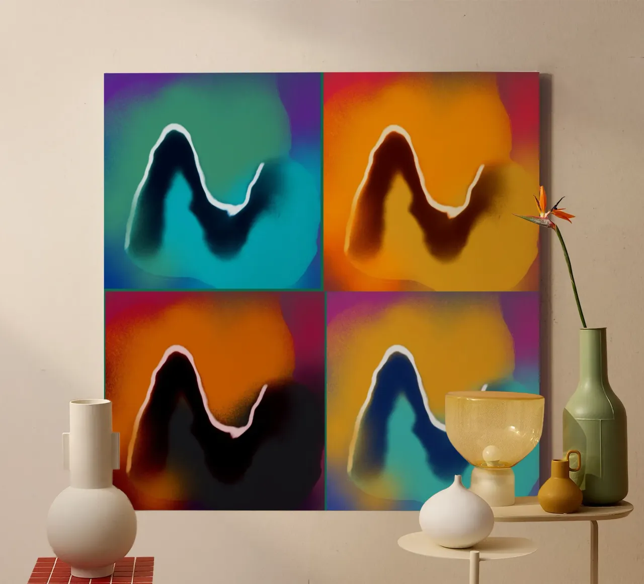 Treble pairing canvas with Floater frame by Little Dean