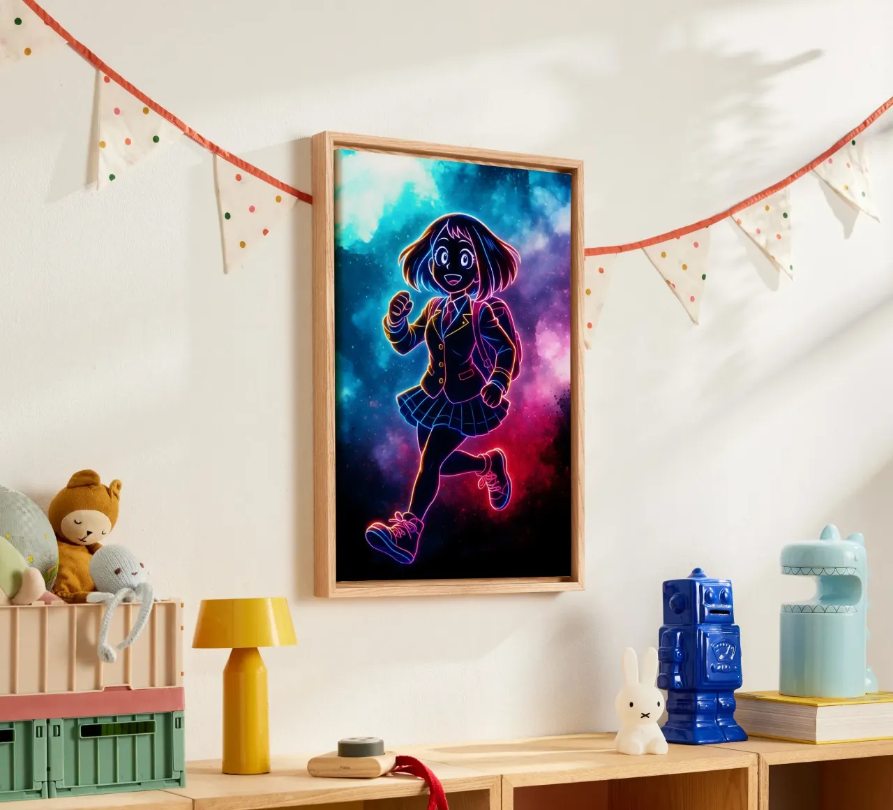 Soul Of my hero academia Uraraka Ochako tela con Cornice a cassetta da DGSoulheroes