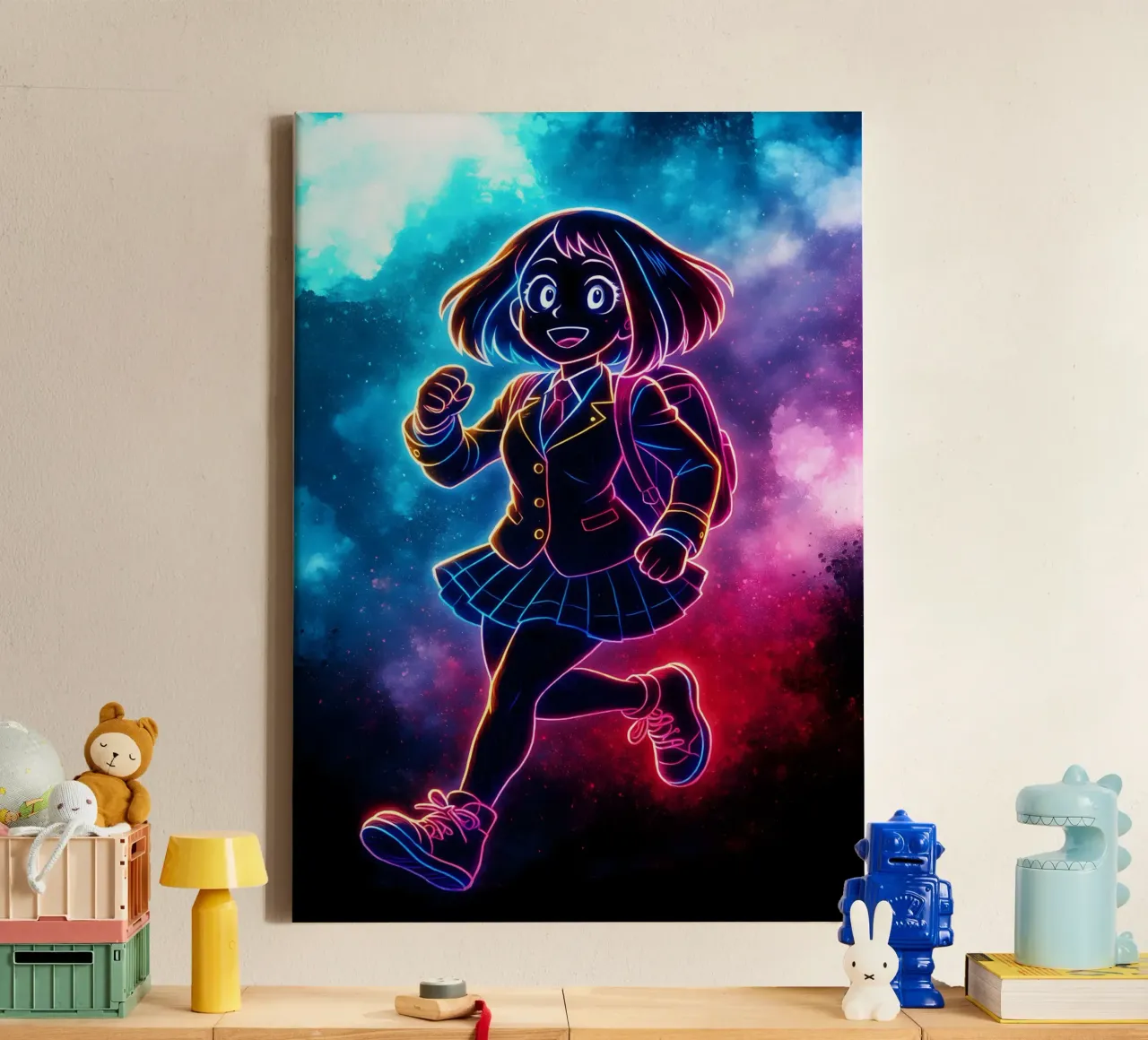 Soul Of my hero academia Uraraka Ochako tela con Cornice a cassetta da DGSoulheroes