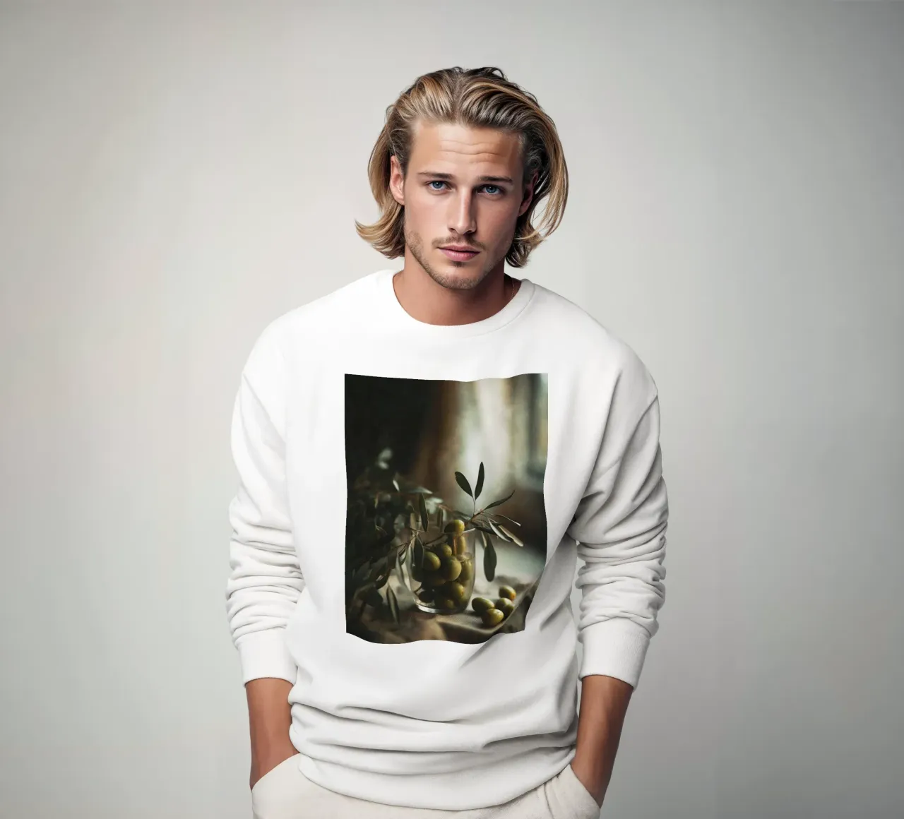 Olive Still Life No 1 Sweatshirt von treechild