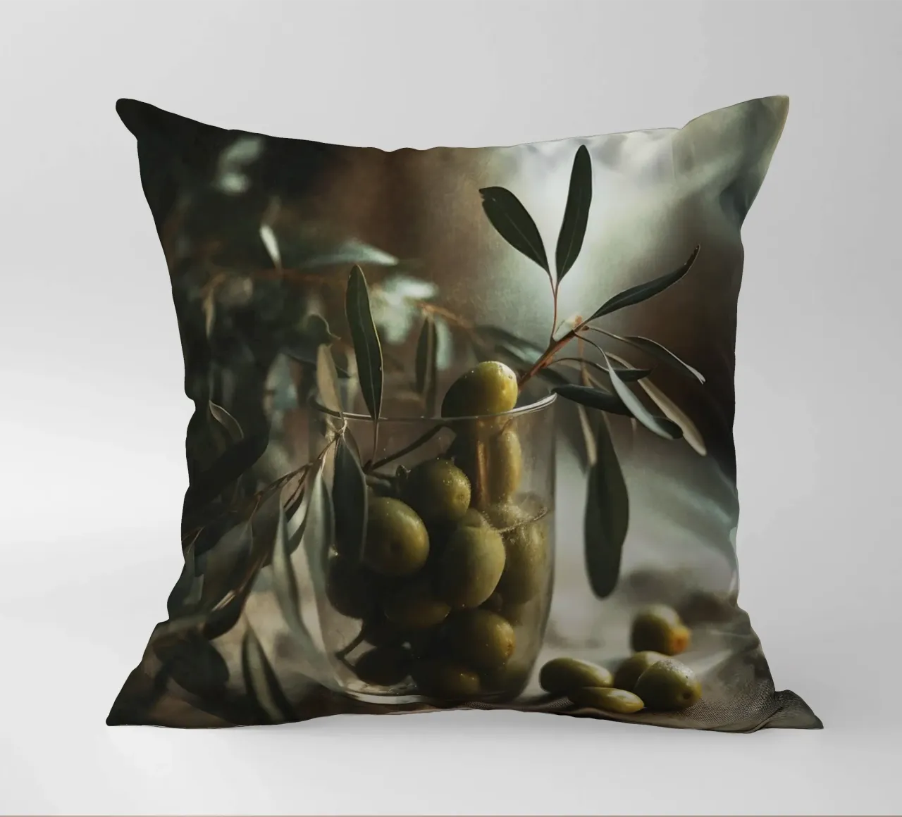 Olive Still Life No 1 cuscino da treechild