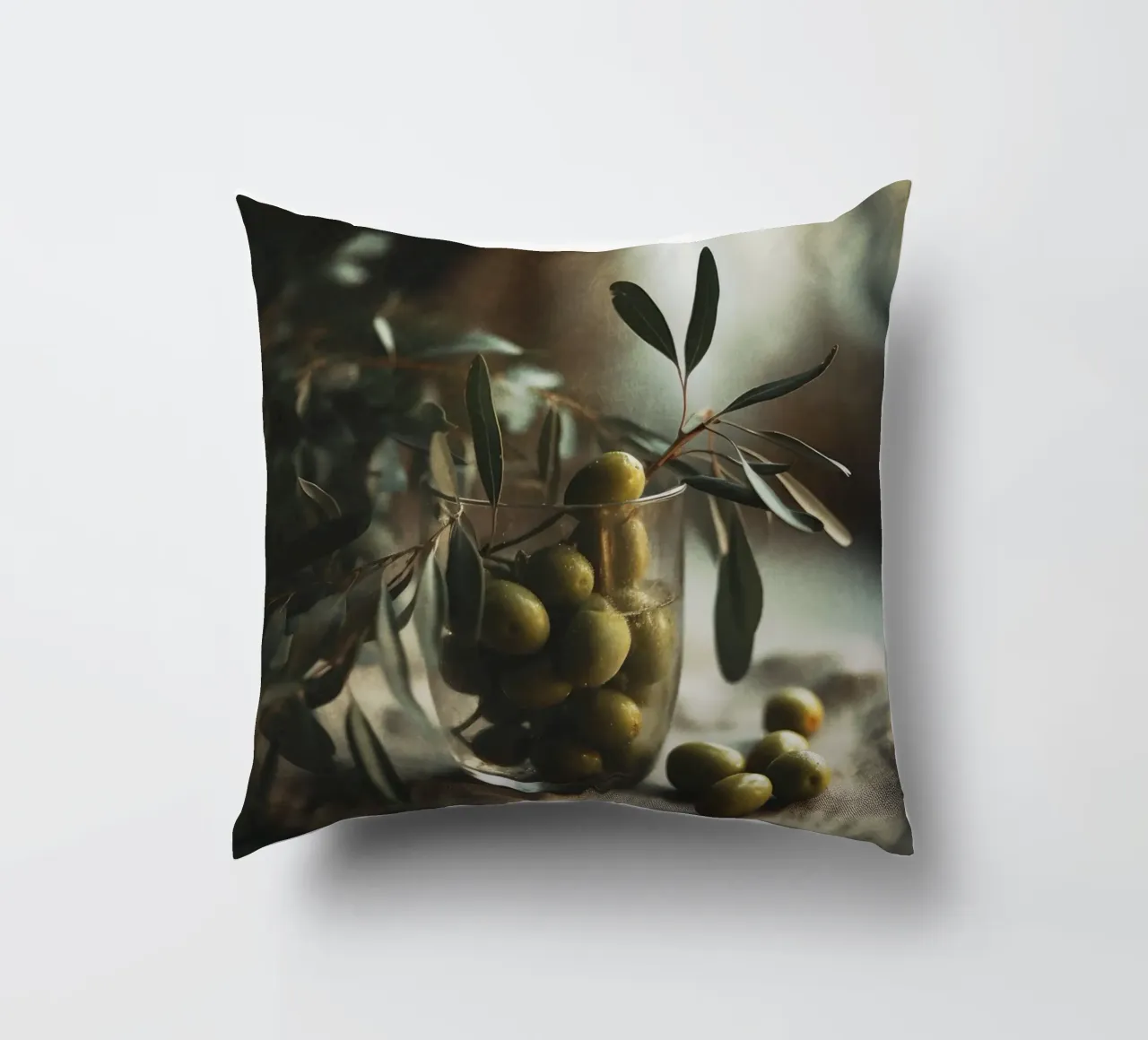 Olive Still Life No 1 cuscino da treechild