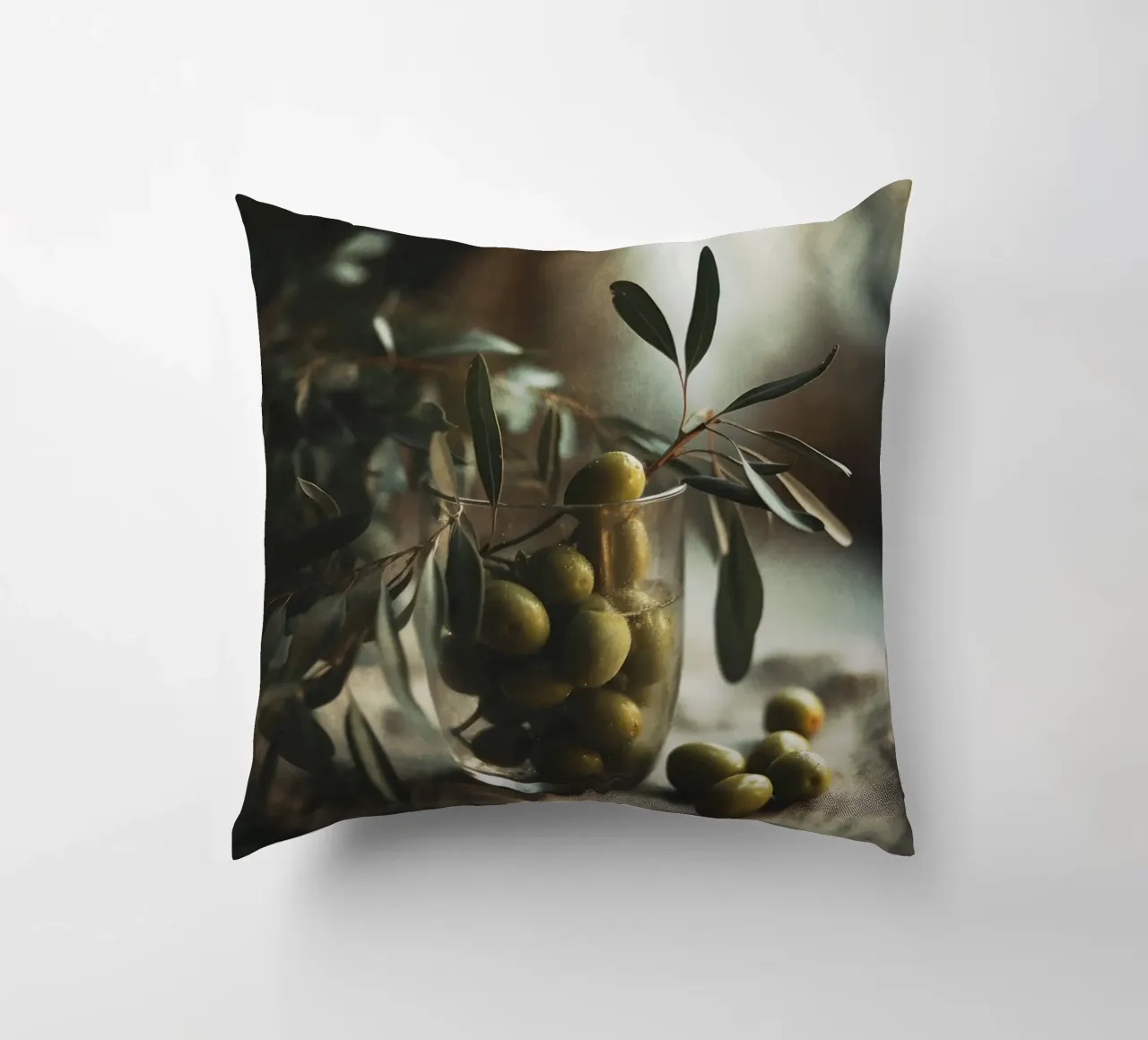 Olive Still Life No 1 cuscino da treechild