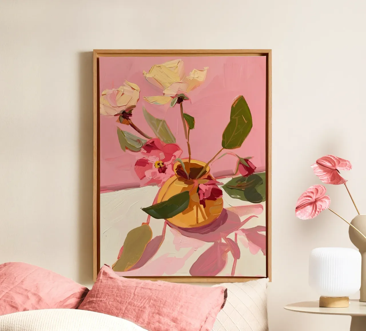 Blush e Bloom tela con Cornice a cassetta da DaarbyN