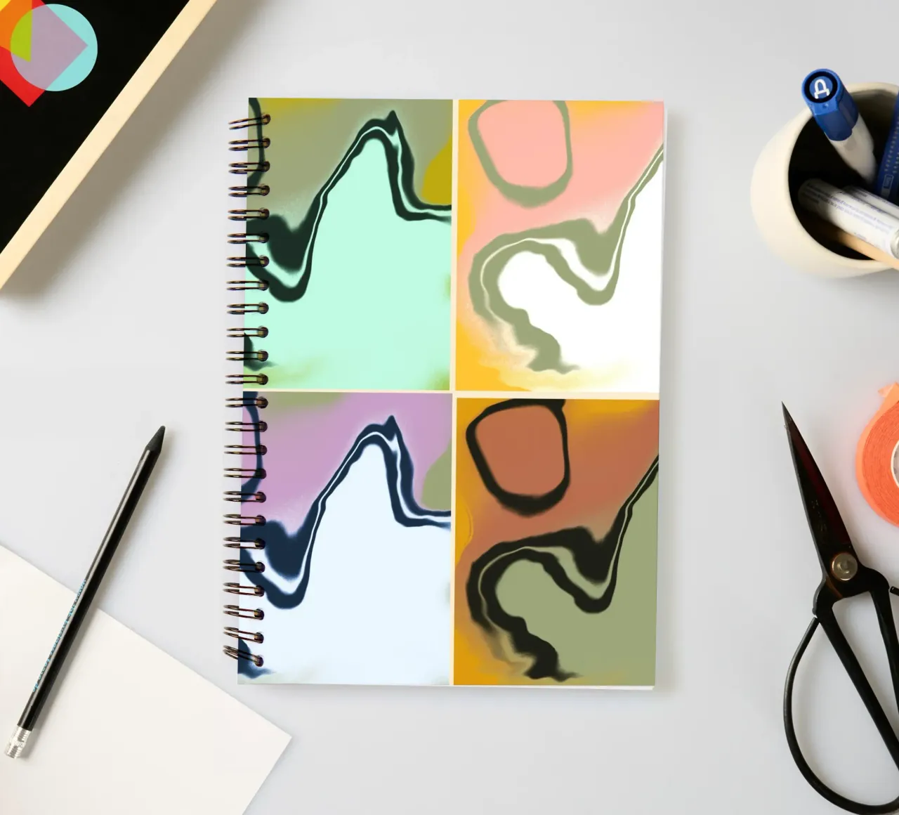Treble pairing 04 spiral notebook by Little Dean